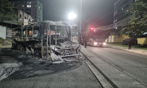 Burned Bus in Santa Cruz, RJ