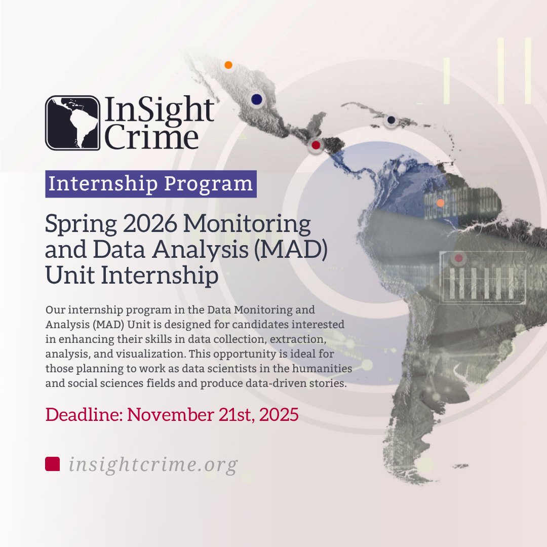 InSight Crime Internship Applications for Spring 2026 are DUE November ...