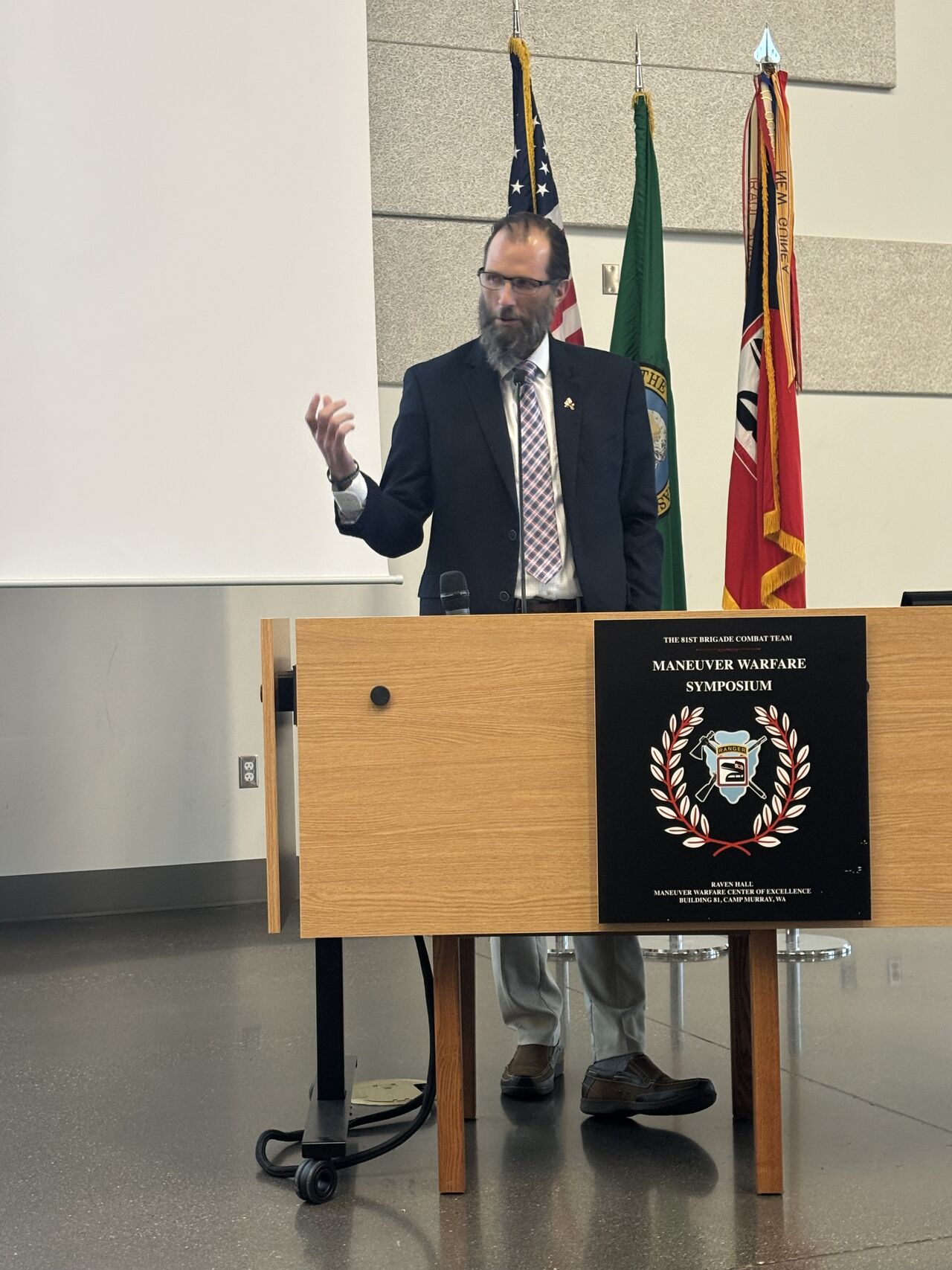 Dr. Amos Fox of SWJ Presents at the 81st Brigade Combat Team’s Maneuver Warfare Symposium Image