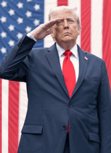 President Donald J. Trump salutes during the Pentagon’s 9/11 Observance Ceremony on September 11, 2025.